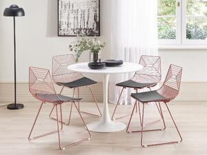 Sada 2 kovových židlí růžovozlaté BEATTY