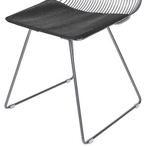 Sada 2 kovových židlí stříbrné BEATTY