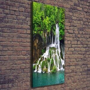 Vertikální Foto obraz na plátně Vodopád v lese ocv-85137892