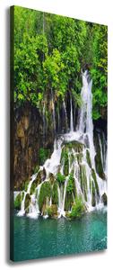 Vertikální Foto obraz na plátně Vodopád v lese ocv-85137892