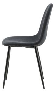 Jídelní židle Polar, 2ks, černá, S44xD53xV87