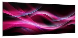 Obraz skleněný abstrakt fialova vlna na černém pozadí - 40 x 60 cm