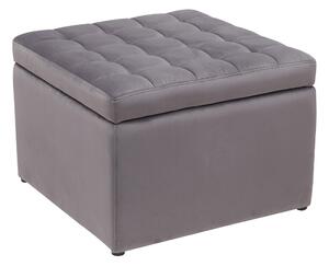 Designová taburetka Rococo 60 cm šedý samet