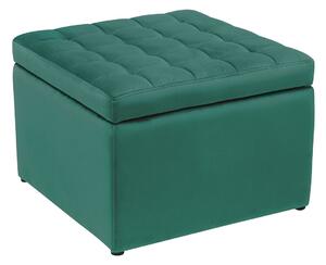 Designová taburetka Rococo 60 cm smaragdově-zelený samet