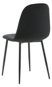 Jídelní židle Polar, 2ks, černá, S42,5xD53,3xV88