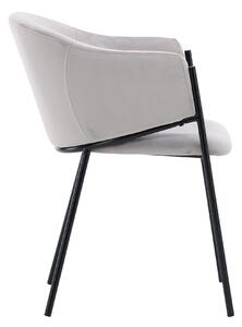 Jídelní židle Evelina, 2ks, šedá, 62x54x80