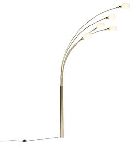 Oblouk pro stojací lampu zlatý 5-světlý - šedesátá léta Marmo
