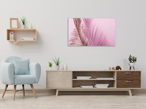 Obraz skleněný abstrakce zlaté palmové listí - 50 x 70 cm