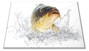 Skleněné prkénko sladkovodní ryba kapr - 30x20cm