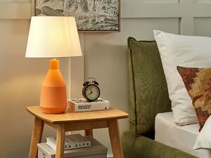 Keramická stolní lampa oranžová LAMBRE