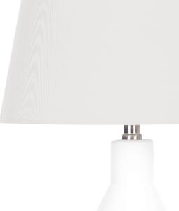 Keramická stolní lampa bílá LAMBRE