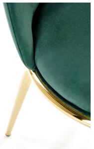 Jídelní židle SCK-460 tmavě zelená/zlatá