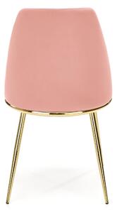 Jídelní židle SCK-460 růžová/zlatá