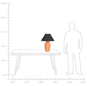 Keramická stolní lampa oranžová RODEIRO
