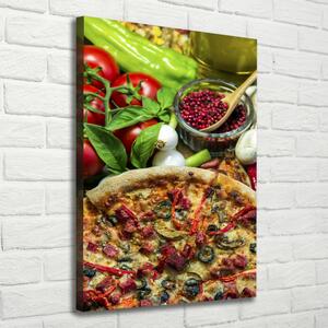 Vertikální Foto obraz tištěný na plátně Pizza ocv-86386150