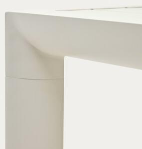 Bílý kovový zahradní jídelní stůl Kave Home Culip 220 x 100 cm