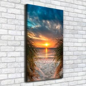 Vertikální Foto obraz na plátně Západ slunce moře ocv-86628044