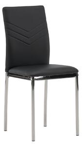 Jídelní židle Lily, 2ks, černá, 43x40x88,5