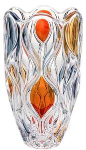 Bohemia Jihlava barevná skleněná váza Ocean 30 cm