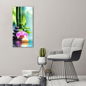 Vertikální Foto obraz na plátně Orchidej a bambus ocv-87258521