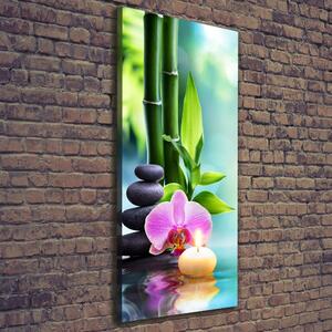 Vertikální Foto obraz na plátně Orchidej a bambus ocv-87258521