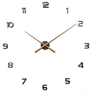 JVD Černo-zlaté designové nástěnné nalepovací hodiny JVD HT465.6 ( )