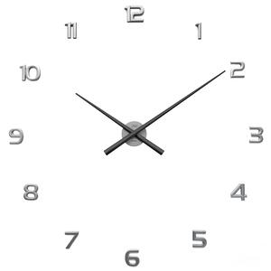 JVD Stříbrné designové nástěnné nalepovací hodiny JVD HT465.4 ( )