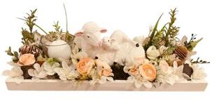 Jarní dekorace / beránek / ikebana jarní / velikonoční dekorace / Eldeko.cz