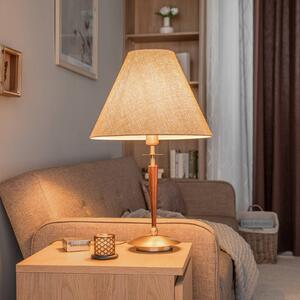 Stolní lampa HML-9009-1EB s textilním stínidlem