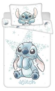 Bílé bavlněné dětské povlečení do postýlky 100x135 cm Lilo and Stitch "White Star" – Jerry Fabrics