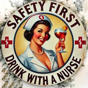 BAF Kulat� kovov� cedule Sest�i�ka - pr�m�r 20 cm