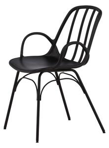 Jídelní židle Dyrön, 2ks, černá, D59xS55xV81