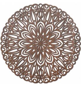 Vyřezávaná dřevěná mandala na zeď květ času | SENTOP