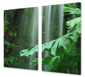 Ochranná deska list deštný prales - 52x60cm / S lepením na zeď