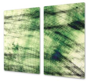 Ochranná deska zelená inkoust malba abstrakt - 52x60cm / S lepením na zeď