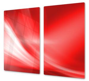 Ochranná deska červený abstrakt - 40x40cm / Bez lepení na zeď