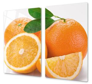 Ochranná deska ovoce čerstvé pomeranče - 52x60cm / S lepením na zeď