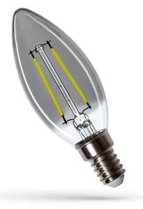 Retro LED žárovka svíčka E14 2,5W 150lm denní, filament, ekvivalent 16W