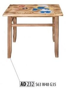 Dřevěný dětský stůl STRAKOŠ AD 232