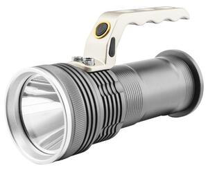 Hliníková nabíjecí LED svítilna 5W 400lm IP65, stříbrná
