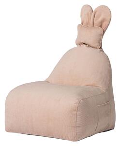 Světle růžový dětský sedací vak Funny Bunny – The Brooklyn Kids