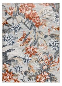 Hans Home | Kusový koberec Botanic 65262 flowers grey – na ven i na doma - 78x150