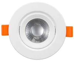 Prémiové výklopné podhledové bodové LED svítidlo 7W 677lm, denní, kruh, 9cm, 3 roky