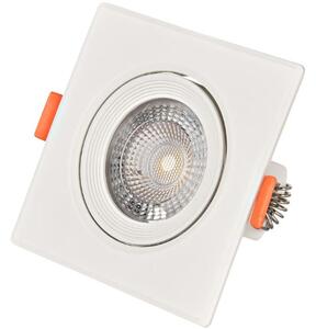 Prémiové výklopné podhledové bodové LED svítidlo 5W 440lm, teplá, čtverec, 9cm, 3 roky