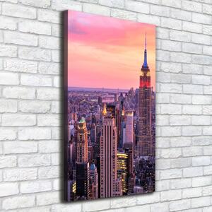Vertikální Foto obraz na plátně Nový York západ slunce ocv-89776597