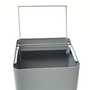 Odpadkový koš na tříděný odpad Caimi Brevetti Centolitri G, 100 L , bílý, sklo
