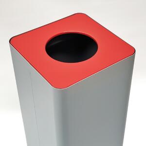 Odpadkový koš na tříděný odpad Caimi Brevetti Centolitri G, 100 L - červený, elektro