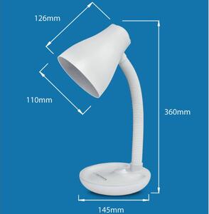 Moderní stolní lampa na 1 žárovku E27, světle modro bílá