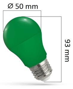 Barevná LED žárovka E27 4,9W zelená
