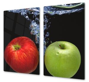 Ochranná deska zelené a červené jablko - 52x60cm / Bez lepení na zeď